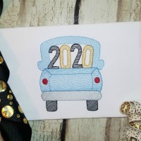 2020 New Year's Truck Embroidery Design
